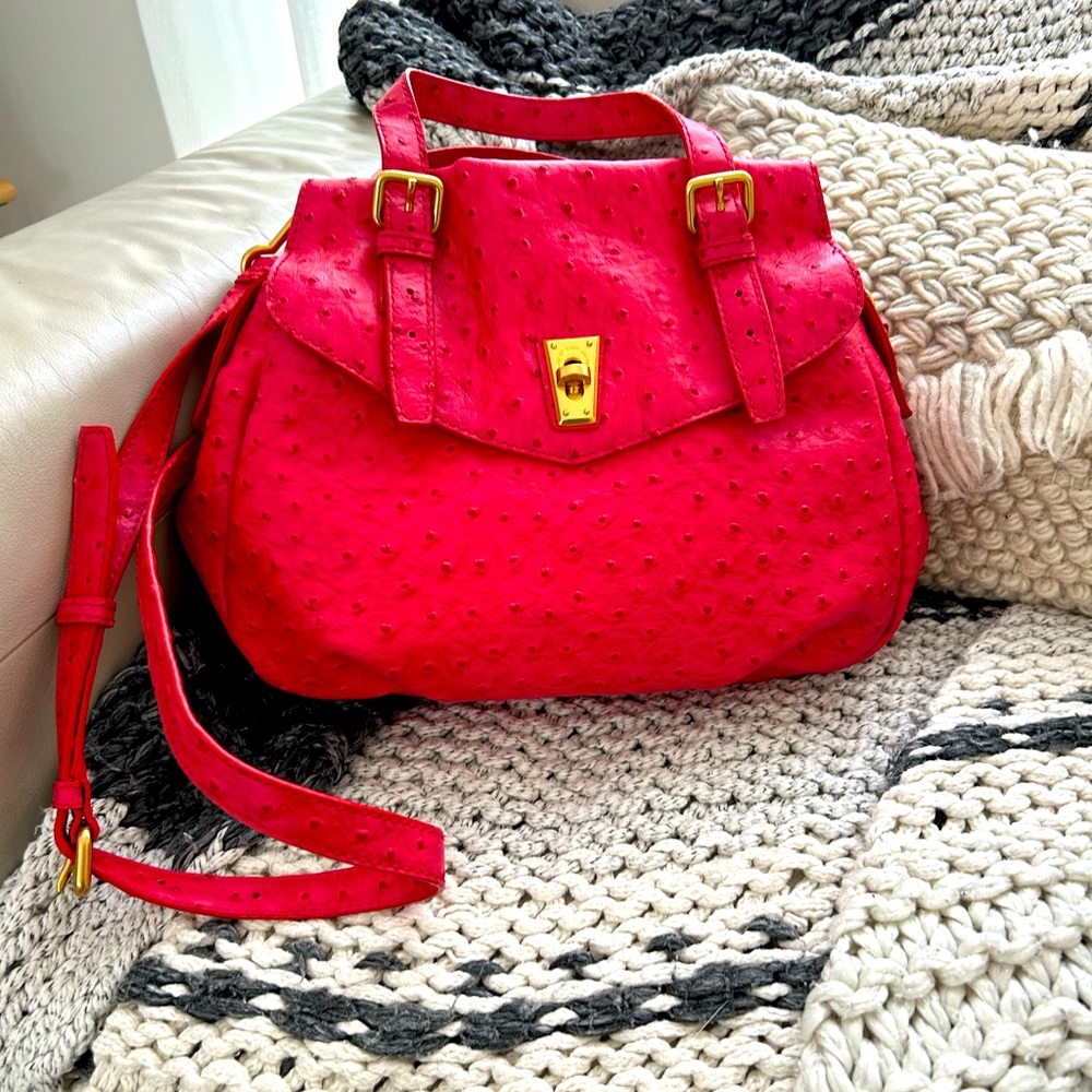 Marc Marc Jacobs Bright Pink Ostrich Bag
